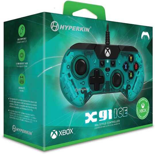 X91 ICE 有線コントローラー Aqua Green