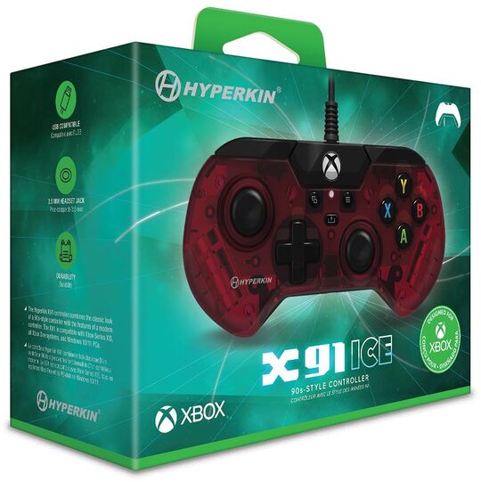 X91 ICE 有線コントローラー Ruby Red