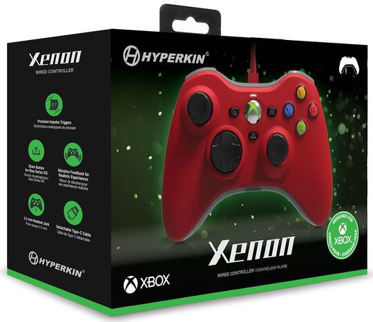 Xenon 有線コントローラー レッド