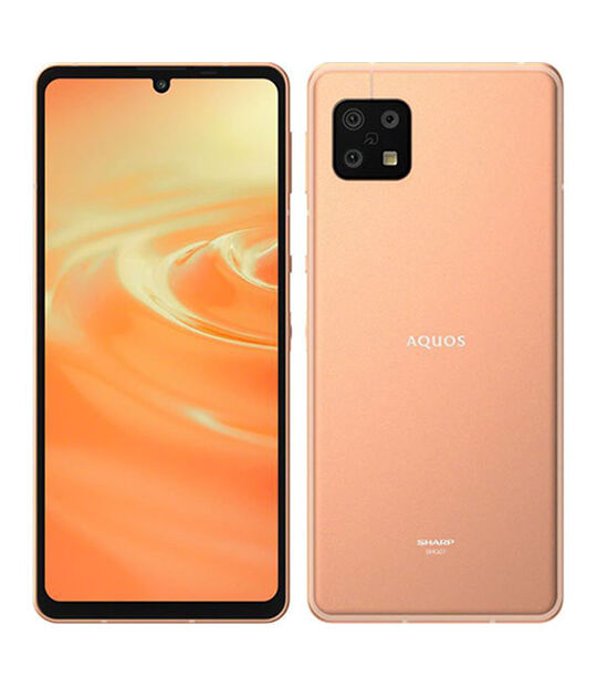 AQUOS sense6s ライトカッパー 64GB 中古 ガラスフィルム付き 
