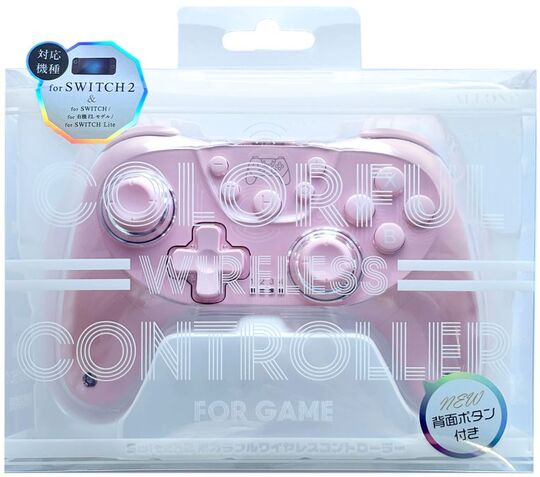 Switch2用カラフルコントローラー ピンク