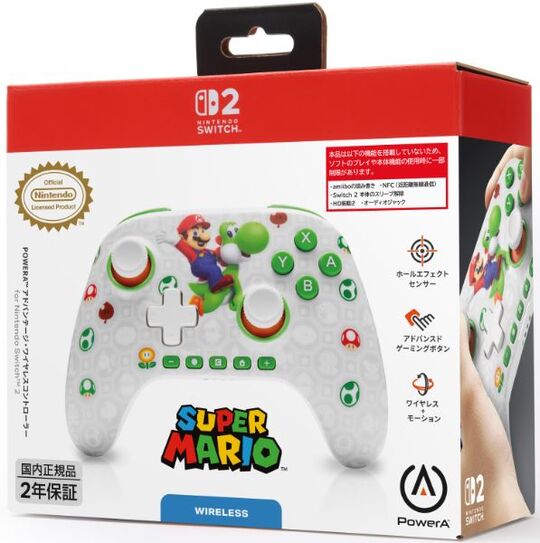 PowerA アドバンテージ・ワイヤレスコントローラー for Nintendo Switch 2 □ マリオ & ヨッシー