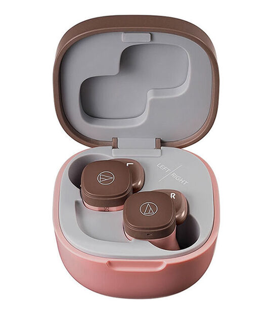 Audio-Technica イヤホン ATH-SQ1TW(ピンクブラウン)