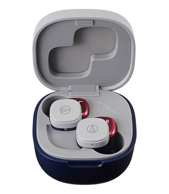 Audio-Technica イヤホン ATH-SQ1TW(ネイビーレッド)
