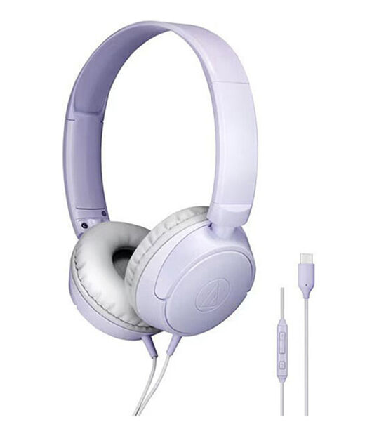 Audio-Technica ヘッドホン ATH-S120C(ライトバイオレット)